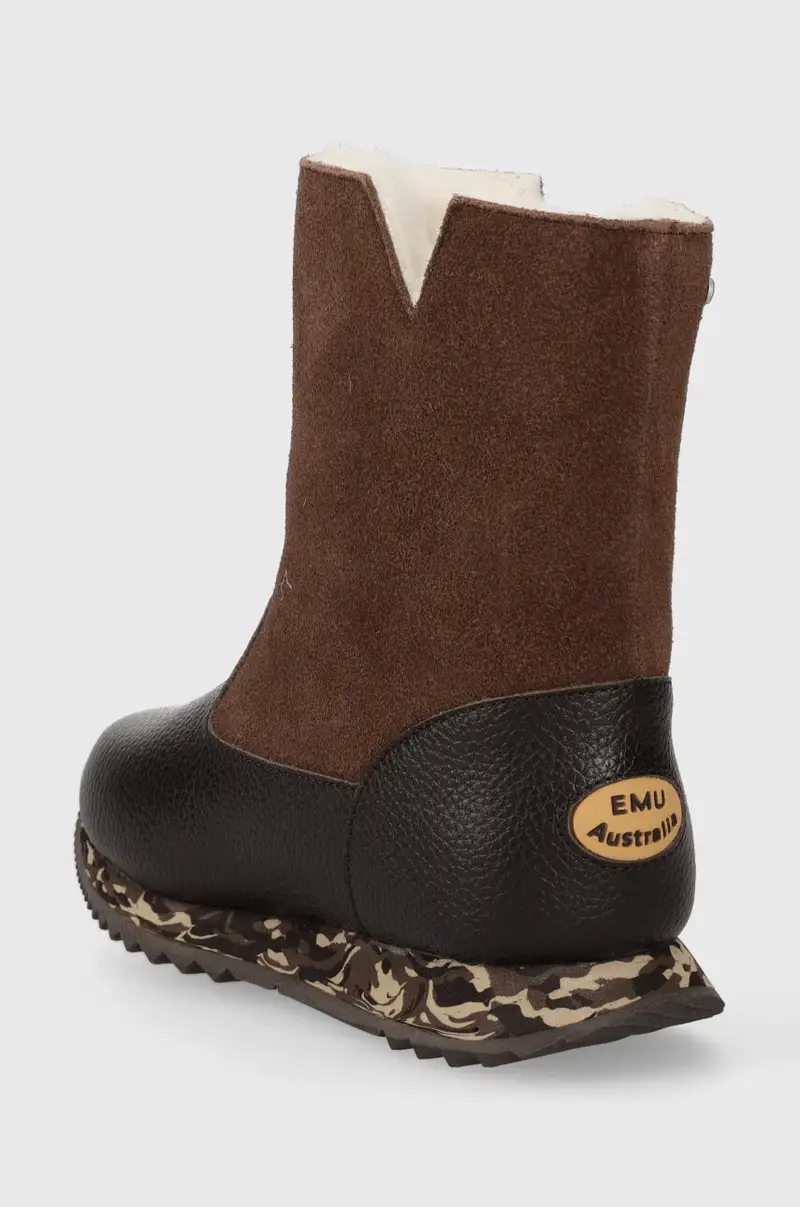 scarpe invernali in pelle bambino/a K12941 Baker Marrone miniatura 3