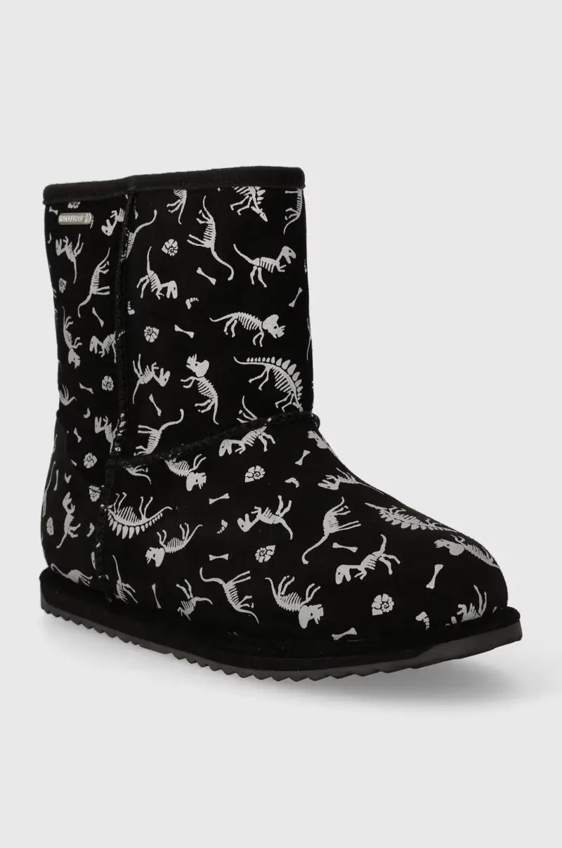 scarpe invernali in pelle bambino/a K12948 Reflective Dino Brumby Nero miniatura 2