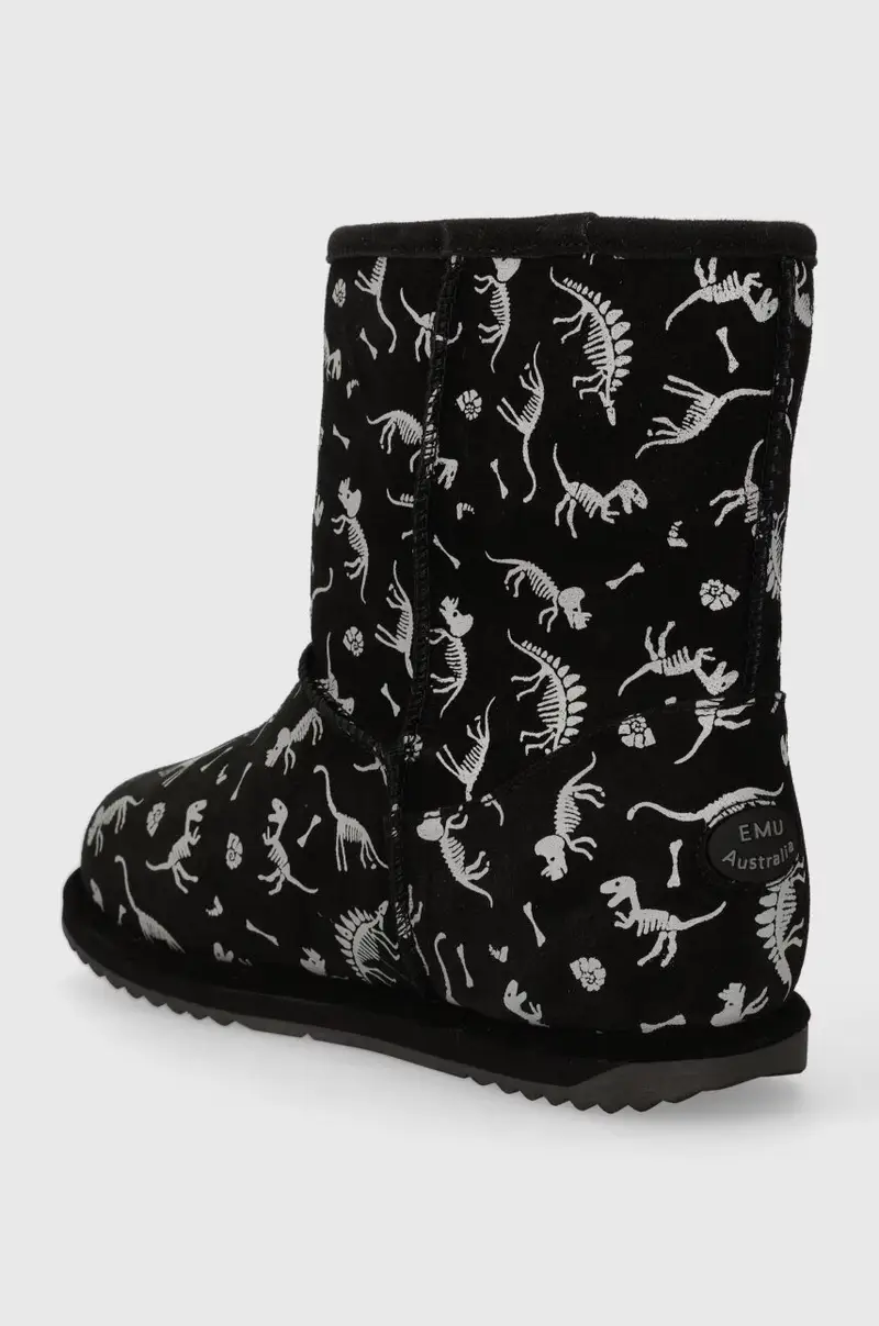 scarpe invernali in pelle bambino/a K12948 Reflective Dino Brumby Nero miniatura 3