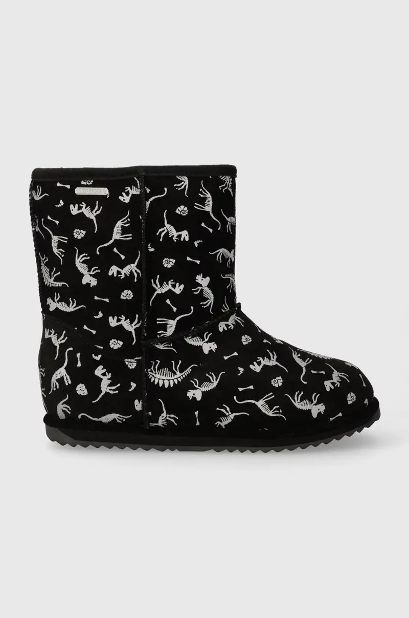 scarpe invernali in pelle bambino/a K12948 Reflective Dino Brumby Nero
