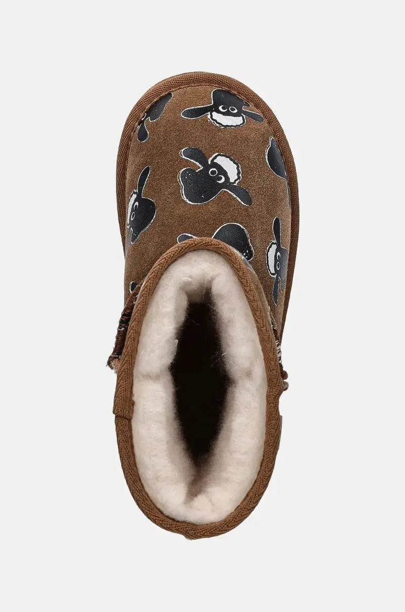 stivali da neve bambini Shaun The Sheep Print colore marrone K13107 miniatura 4