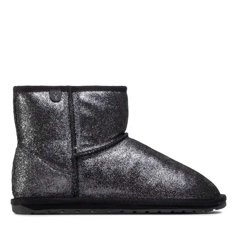 Stivali da neve EMU Australia Wallaby Mini Metallic Teens T12358 Nero