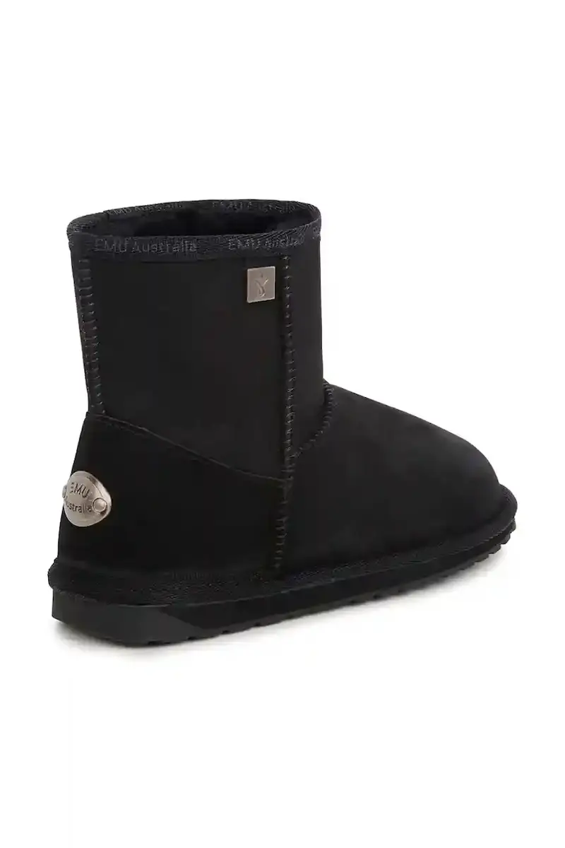 stivali da neve in camoscio colore nero miniatura 3