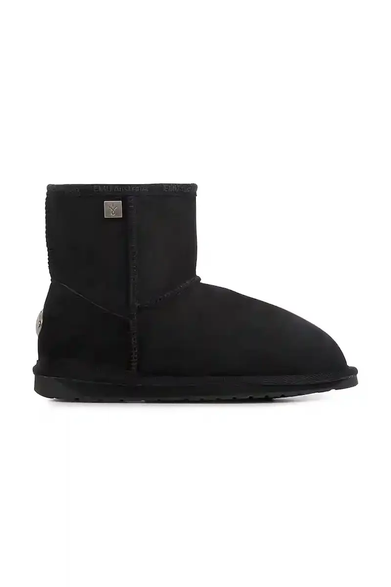 stivali da neve in camoscio colore nero