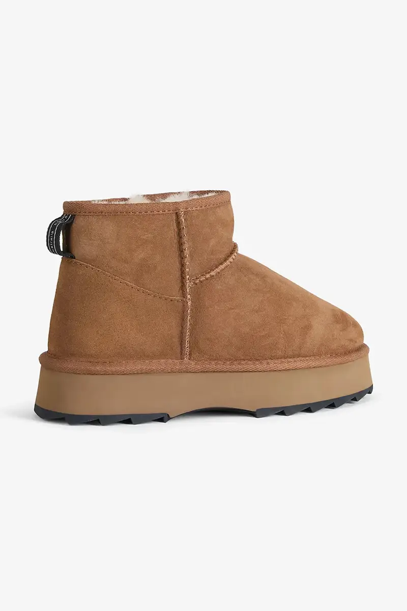 stivali da neve in camoscio Sharky Micro Flatform Marrone miniatura 3