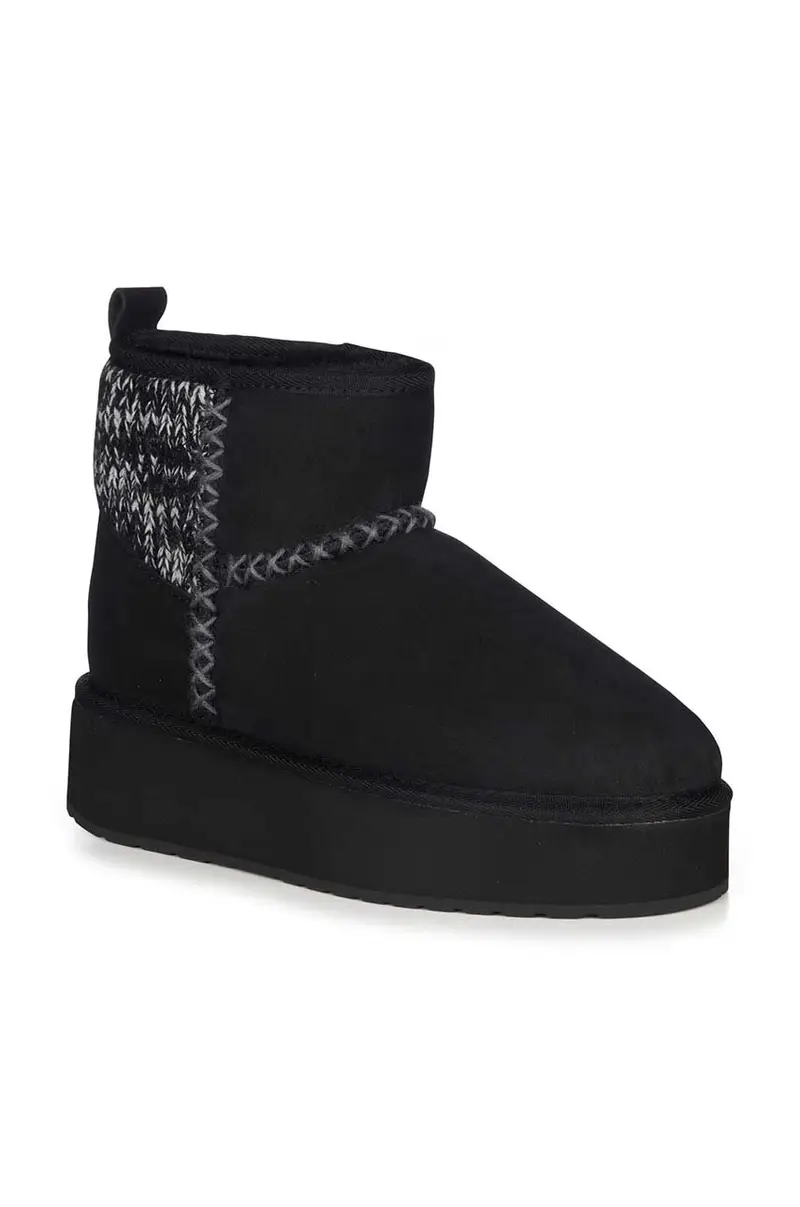 stivali da neve in camoscio Stinger Knit Flatform colore nero W13143.BLAK miniatura 2