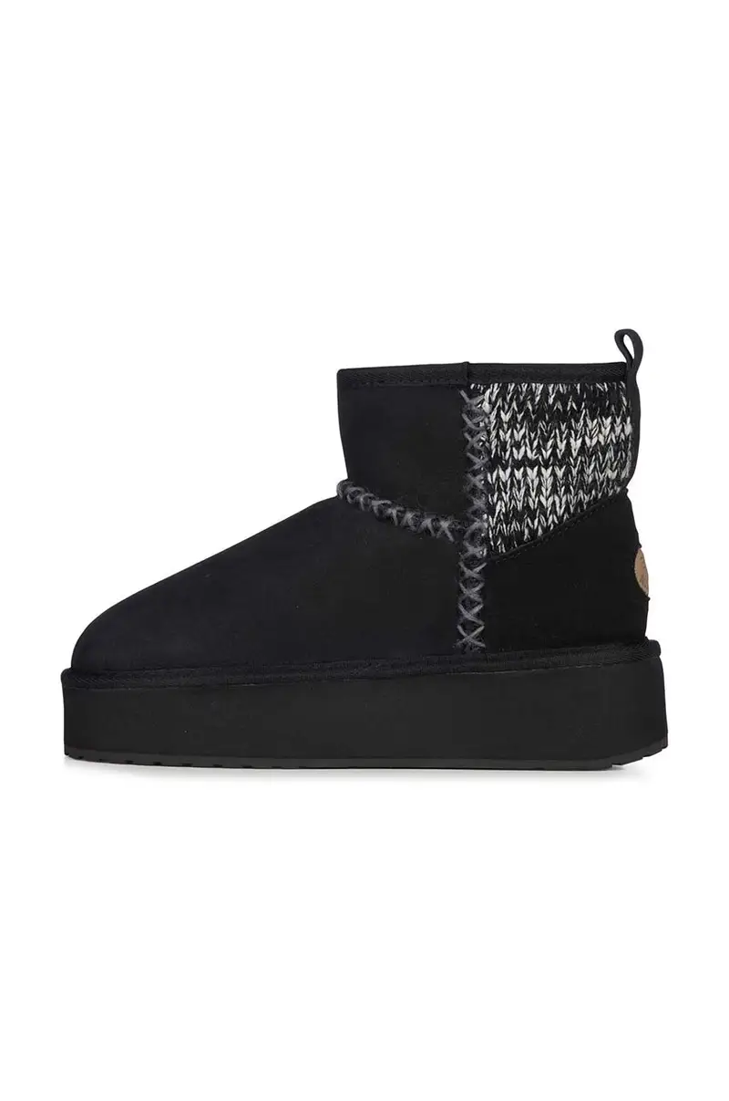 stivali da neve in camoscio Stinger Knit Flatform colore nero W13143.BLAK miniatura 4