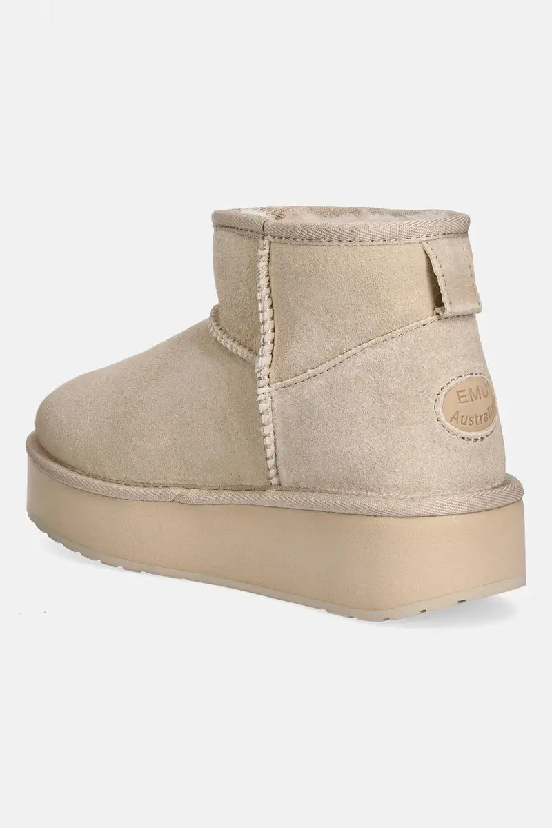 stivali da neve in camoscio Stinger Micro Flatform 2 0 Beige miniatura 3