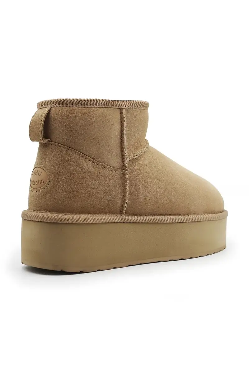 stivali da neve in camoscio Stinger Micro Flatform colore beige W13082.ALMO miniatura 2