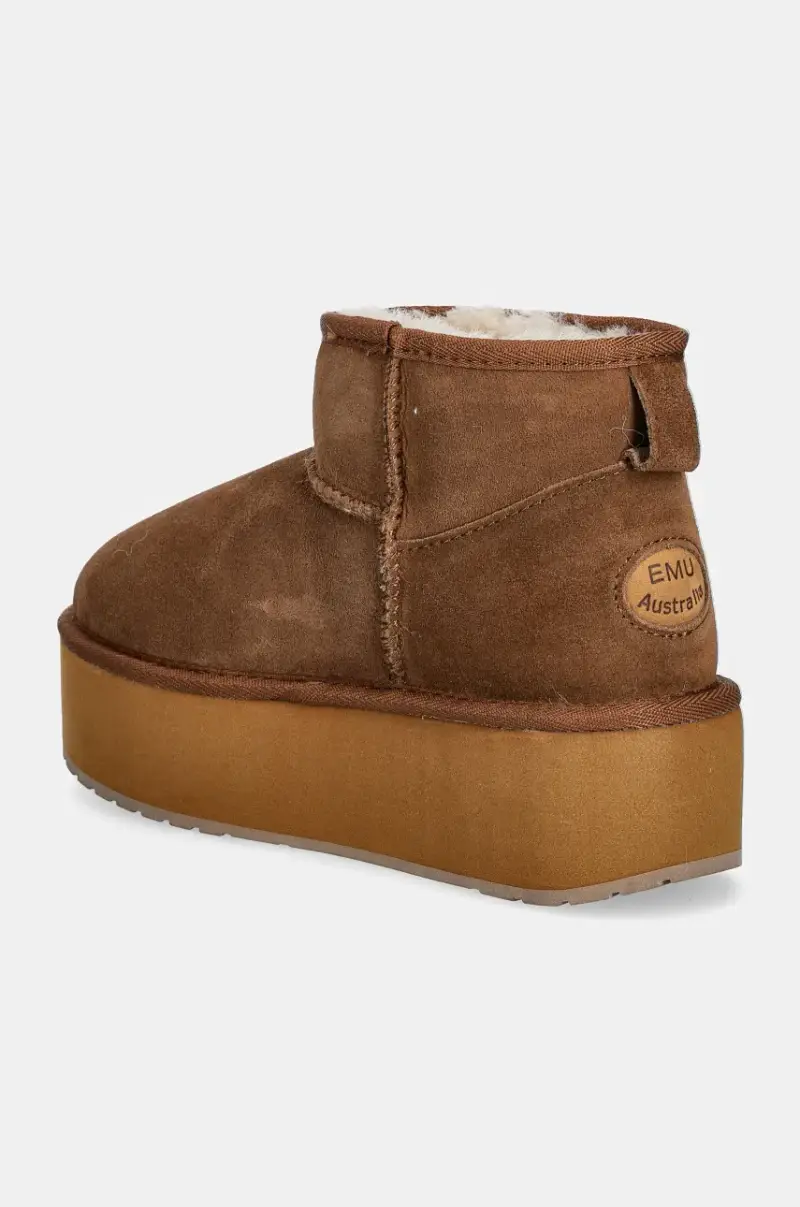 stivali da neve in camoscio Stinger Micro Flatform colore marrone W13082.CHES miniatura 3