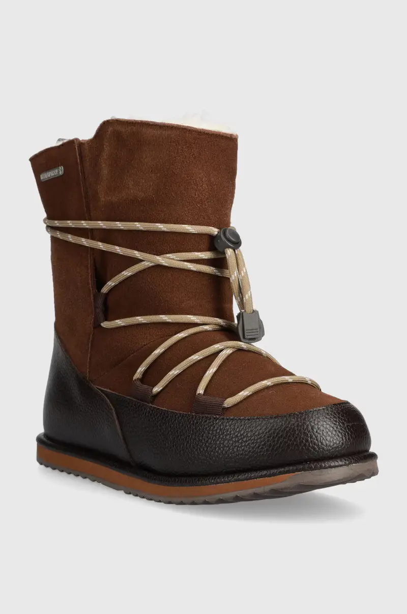 stivali da neve in pelle bambini Blackburn Teens Marrone miniatura 2