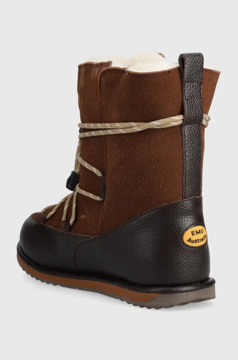 stivali da neve in pelle bambini Blackburn Teens Marrone miniatura 3