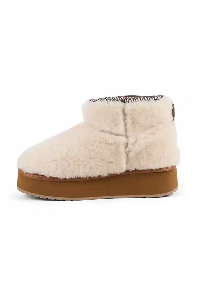 stivali da neve Stinger Micro Flatform Teddy colore beige W13187 miniatura 4