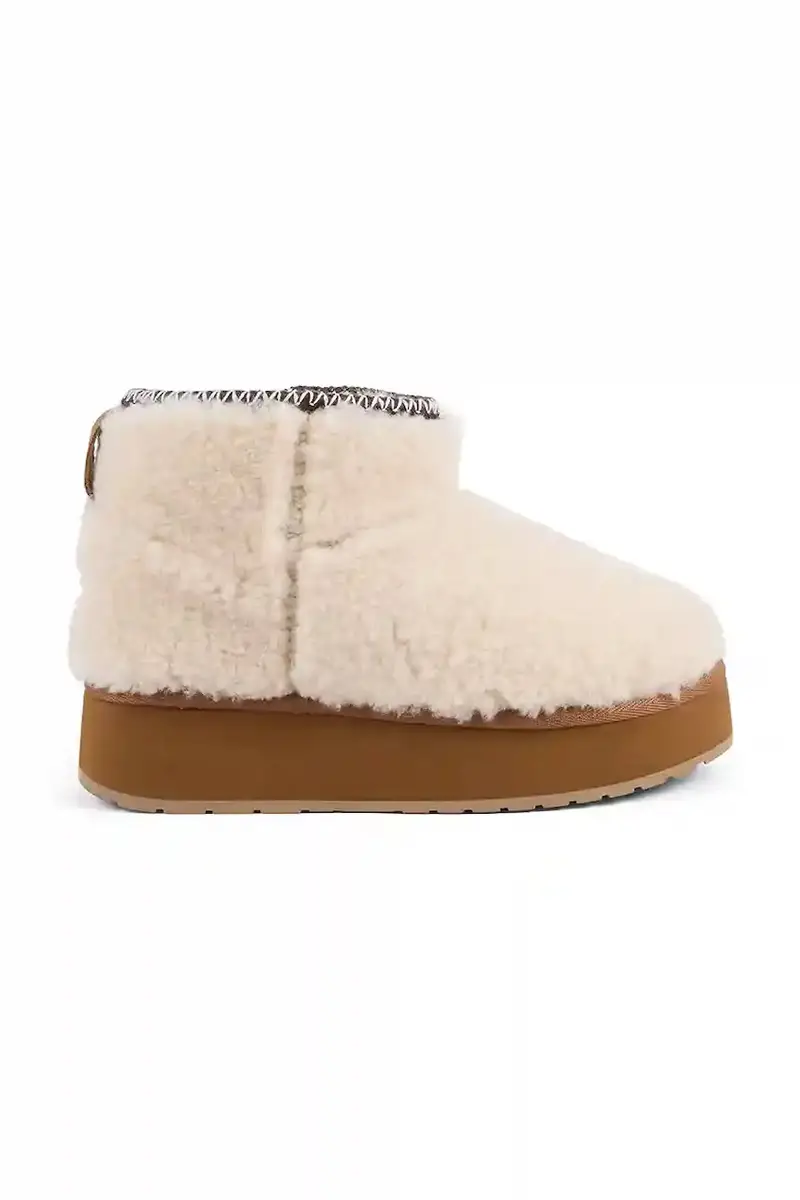 stivali da neve Stinger Micro Flatform Teddy colore beige W13187