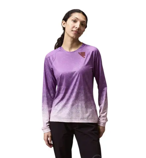Singletrack Print Tee W - maglia ciclismo - donna Purple