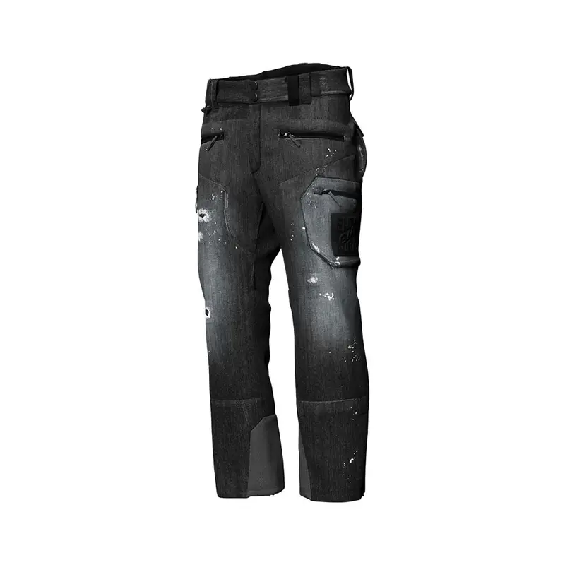 Pantaloni Sci Denim Crong Nero Donna XS