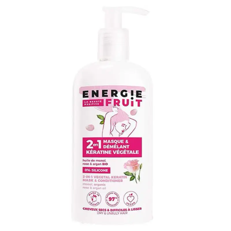 Energia Frutta Maschera 2in1 Olio di monoi, rosa & argan BIO Capelli secchi e difficili da lisciare 300ml