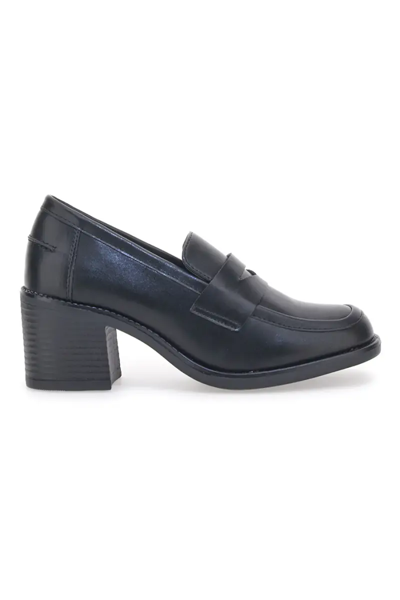 Mocassino con Tacco Nero Energy 170 [NERO]