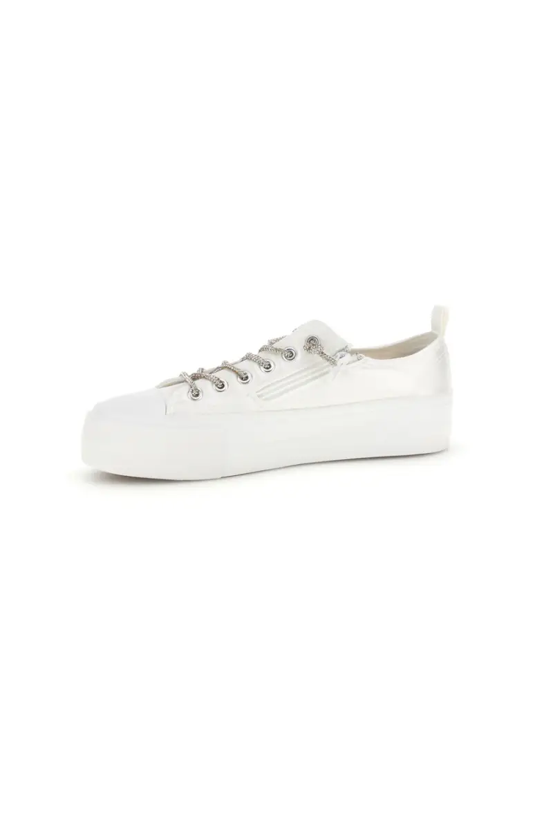 Sneakers bianche in materiale sintetico con lacci decorativi Energy CONV3 [BIANCO] miniatura 5