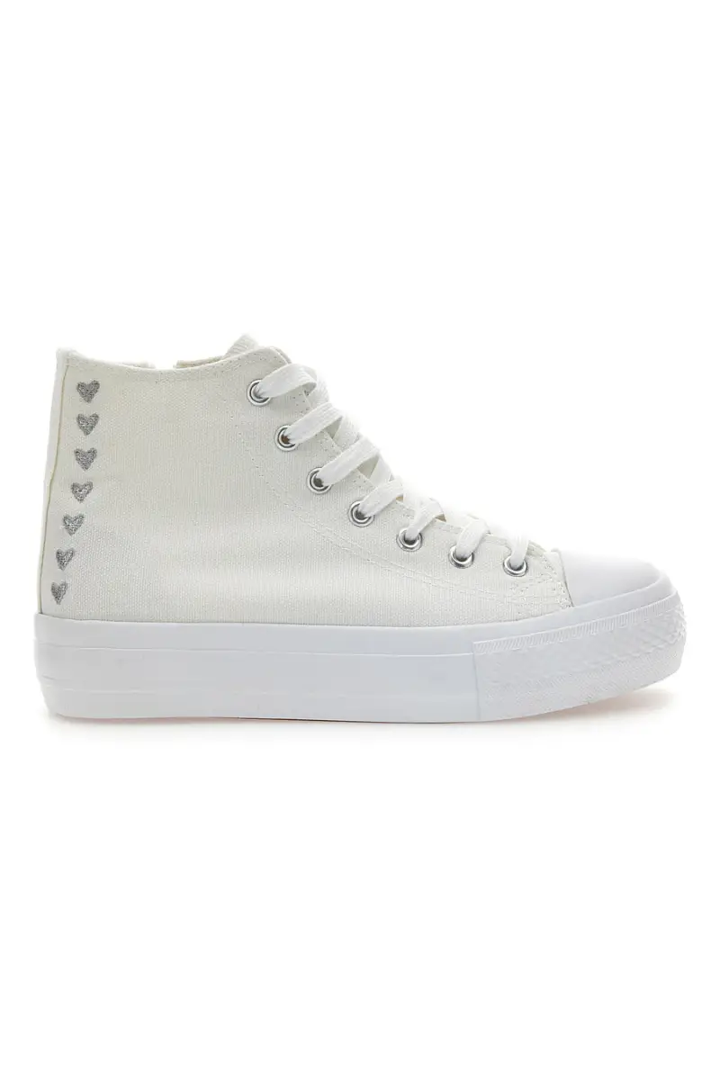 Sneakers Mid-Cut Bianche Con Platform Energy 117 [BIANCO]