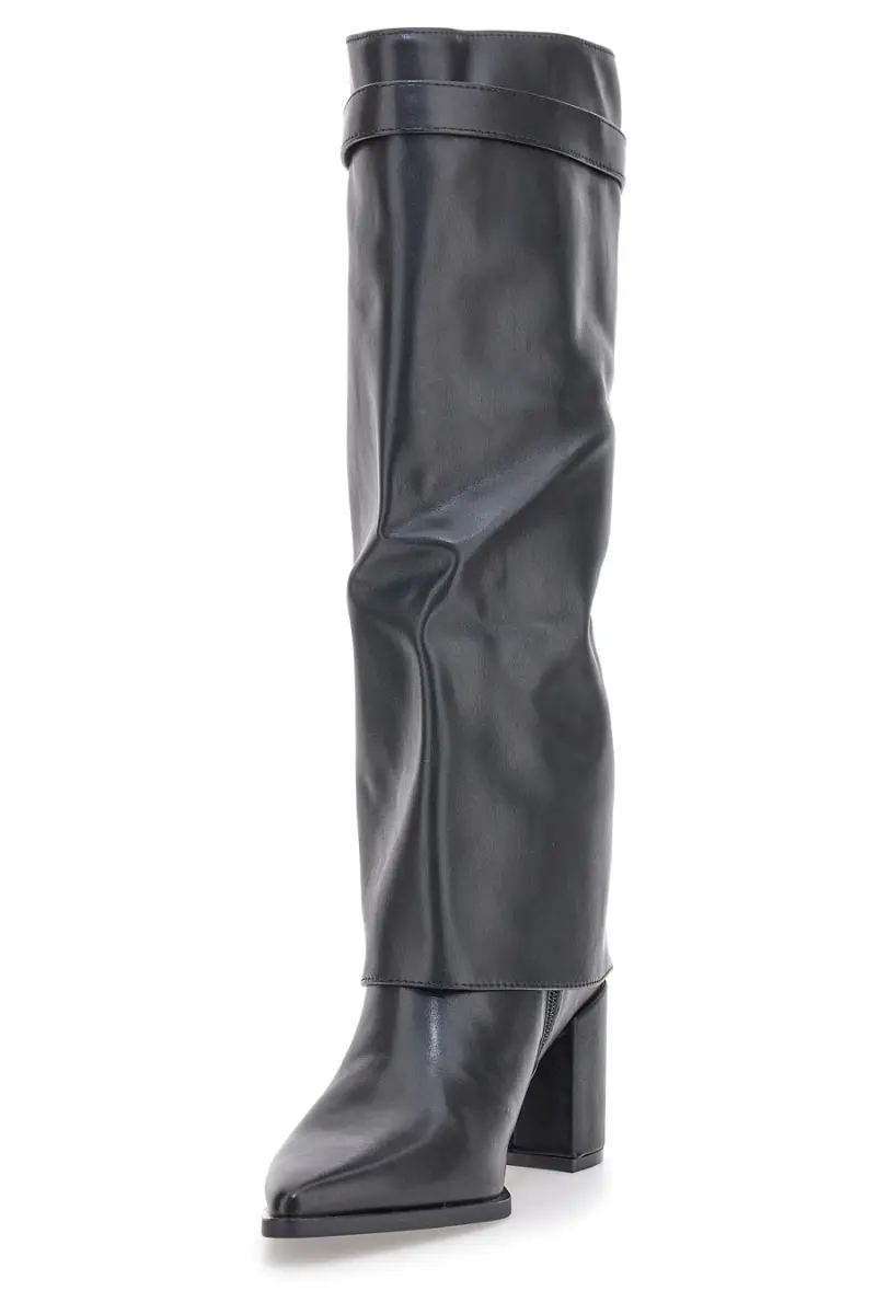 Stivali neri con gambale morbido e tacco squadrato Energy I376 [NERO] miniatura 3