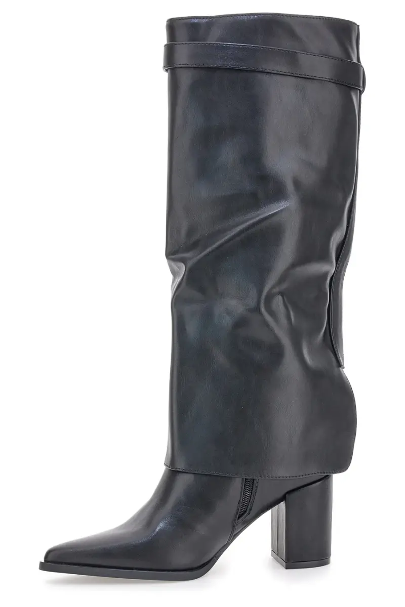 Stivali neri con gambale morbido e tacco squadrato Energy I376 [NERO] miniatura 4