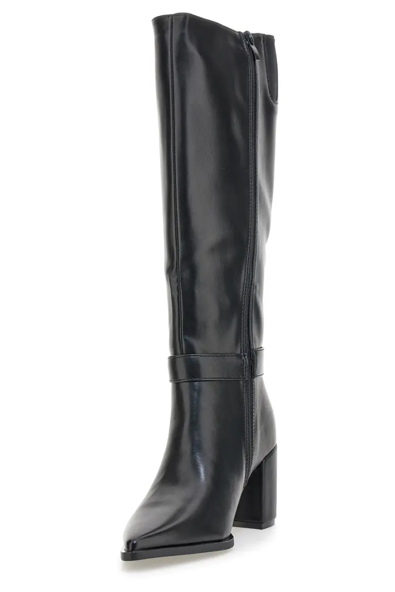 Stivali neri con tacco alto e cinturino decorativo Energy I365 [NERO] miniatura 4