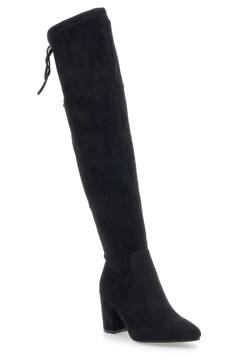 Stivali Neri Sopra al Ginocchio con Tacco Largo Energy 364 [NERO] miniatura 2