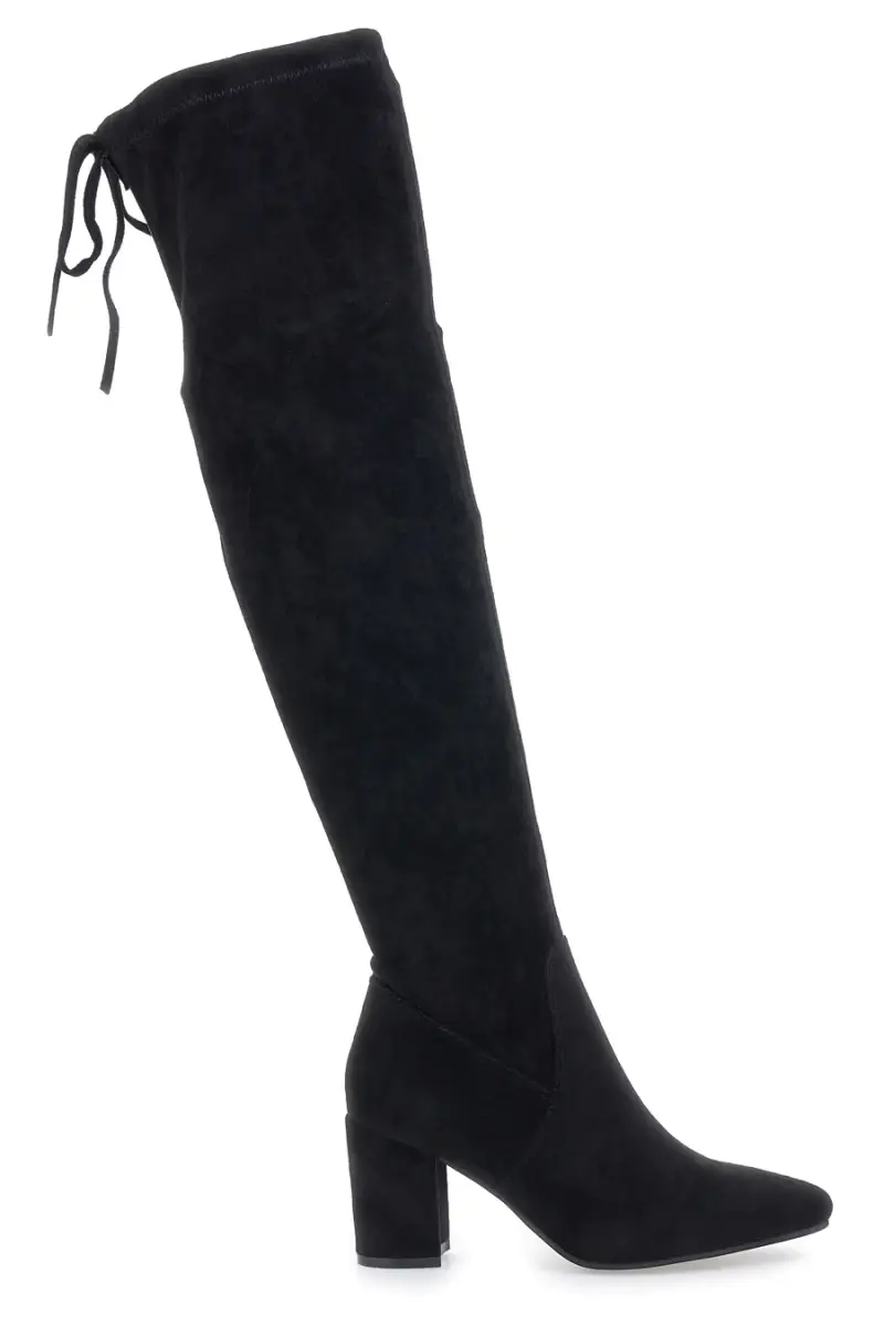 Stivali Neri Sopra al Ginocchio con Tacco Largo Energy 364 [NERO]