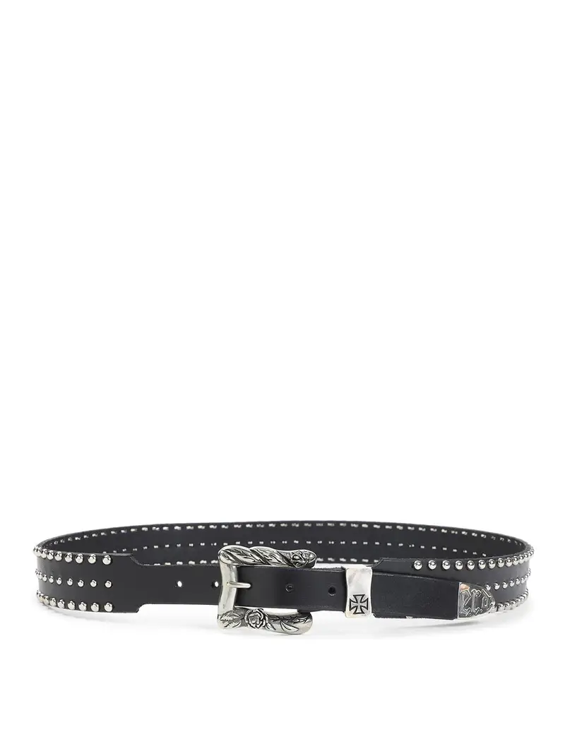 Cintura borchiata Lock Jaw Dome Nero