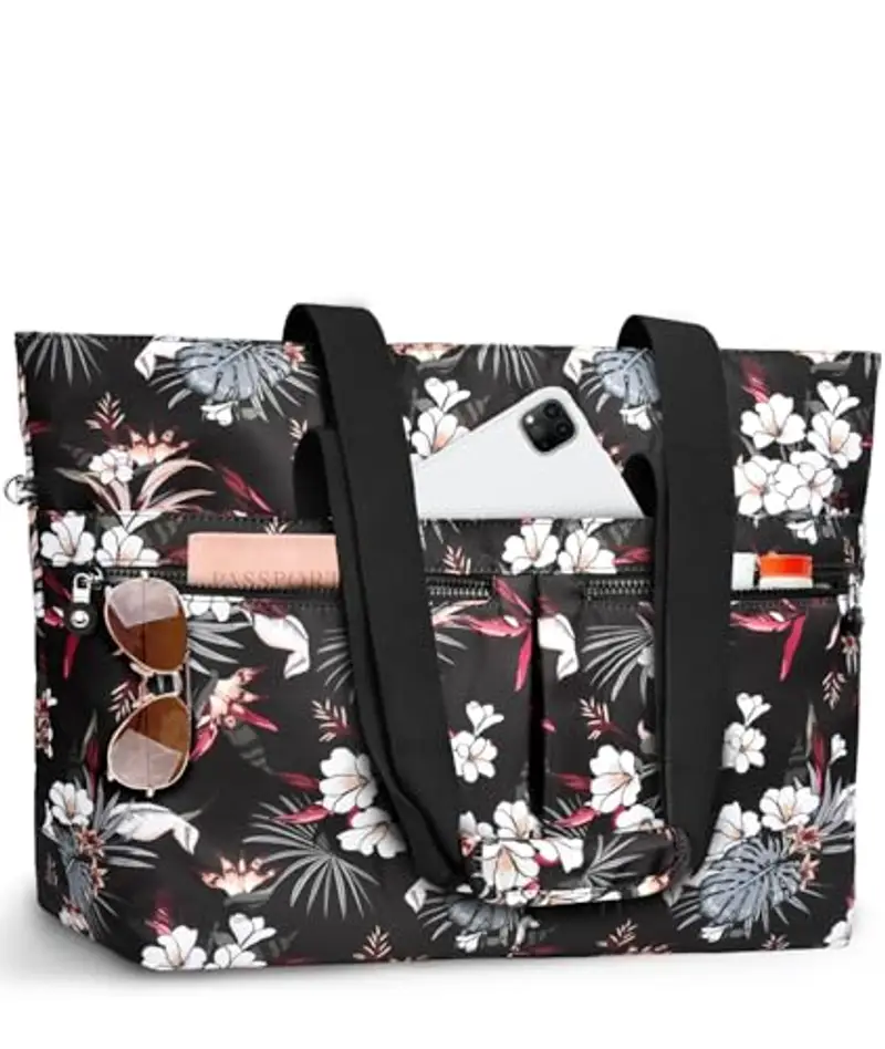 ENONEO Borsa Mare Donna Grande Borsa Spiaggia Famiglia 45L Impermeabile Borsas Piscina XXL Shopper Tote Bag con Cerniera Borse da Spiaggia Pieghevole per Shopping Viaggio Picnic