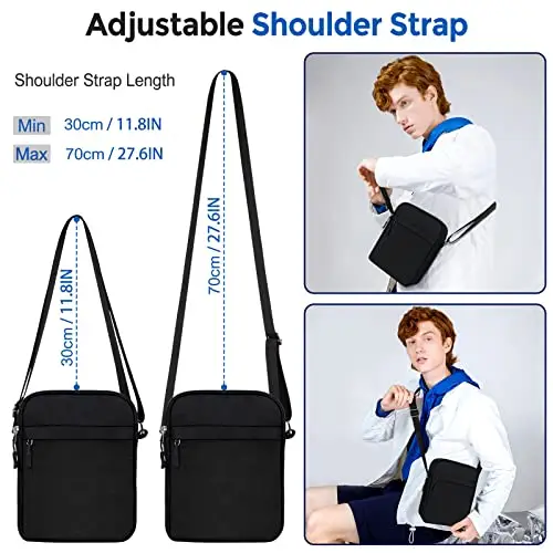 ENONEO Borsa a tracolla Uomo Nero 3369188 miniatura 3