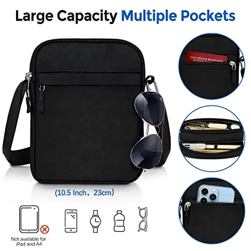 ENONEO Borsa a tracolla Uomo Nero 2578714 miniatura 2