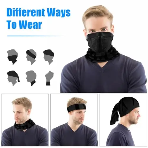 ENONEO Scaldacollo Running Termico Uomo Donna Traspirante Antivento Scaldacollo Sportivo Elastico Sciarpa Tubolare miniatura 2