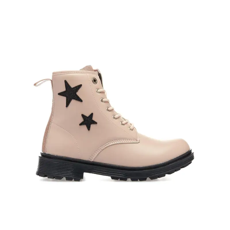 Anfibi rosa con zip interna e stelle glitter da bimba