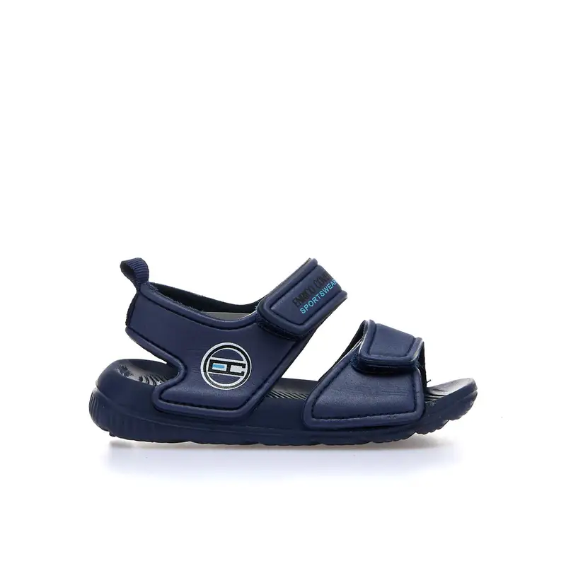 Sandali blu da mare con strappi