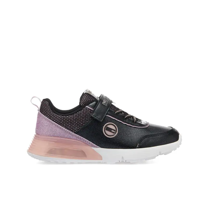 Sneakers nere e rosa da bimba con strappo