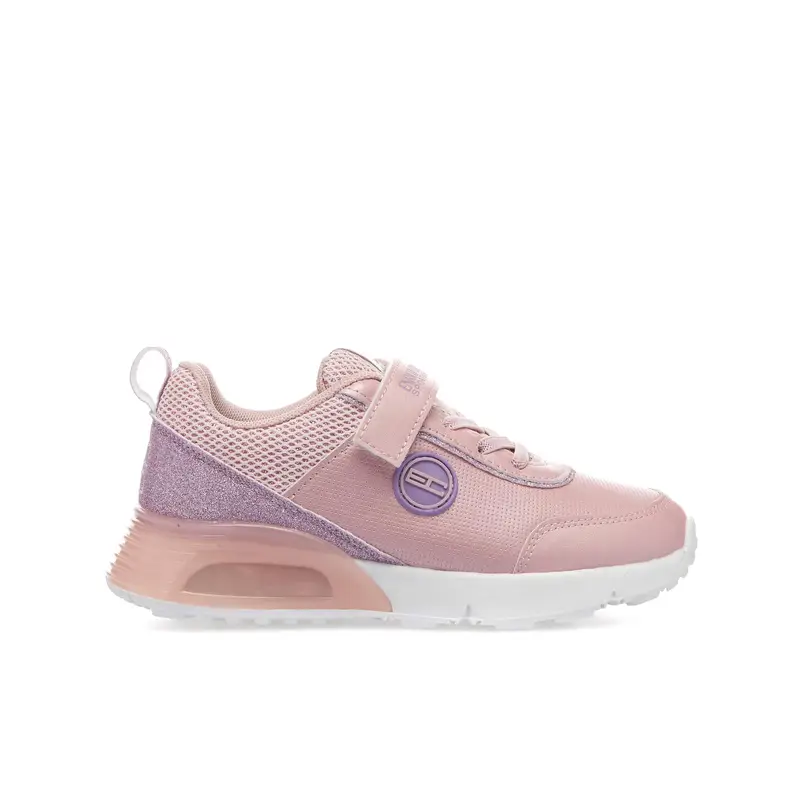 Sneakers rosa da bimba con strappo