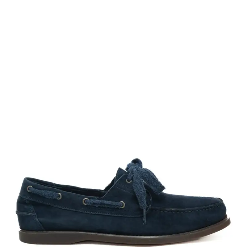 mocassini da uomo amalfi in suede blu scuro