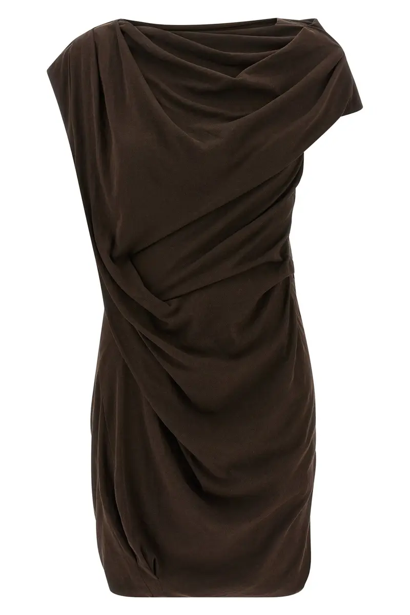 Abito Twist Marrone