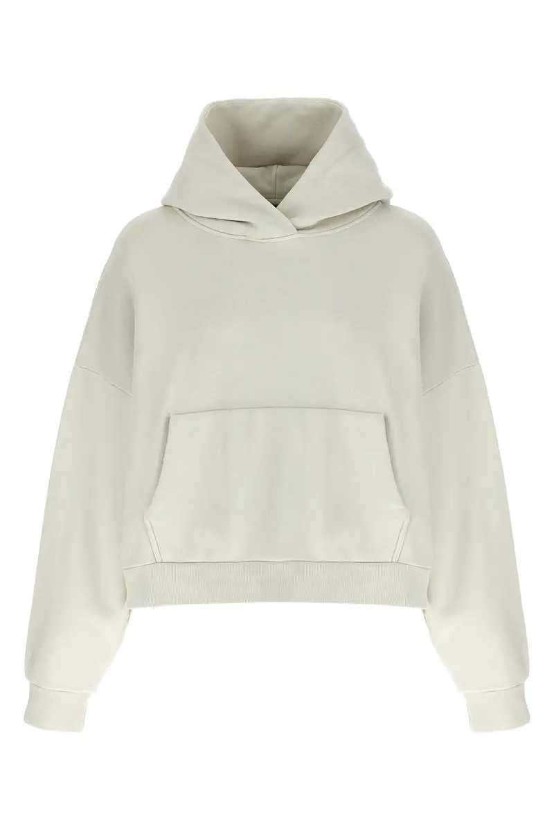 Felpa Con Cappuccio Cotone Beige