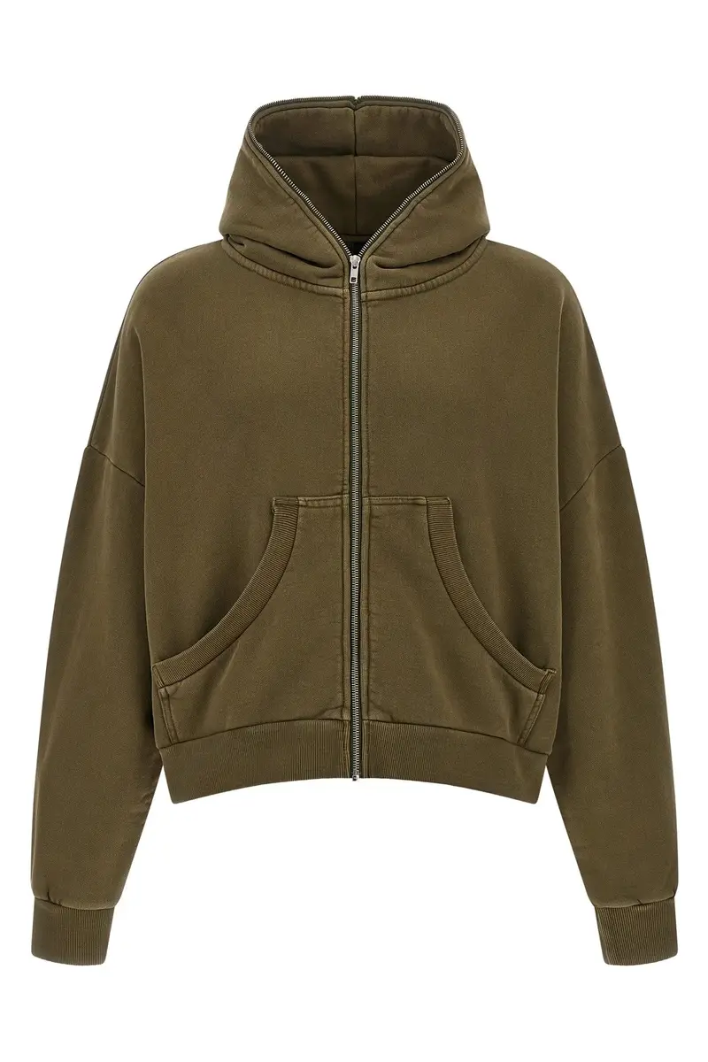 Felpa Con Cappuccio 'Eternal Zip Washed' Verde