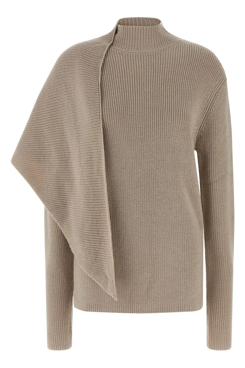 Maglione 'Wrap' Beige
