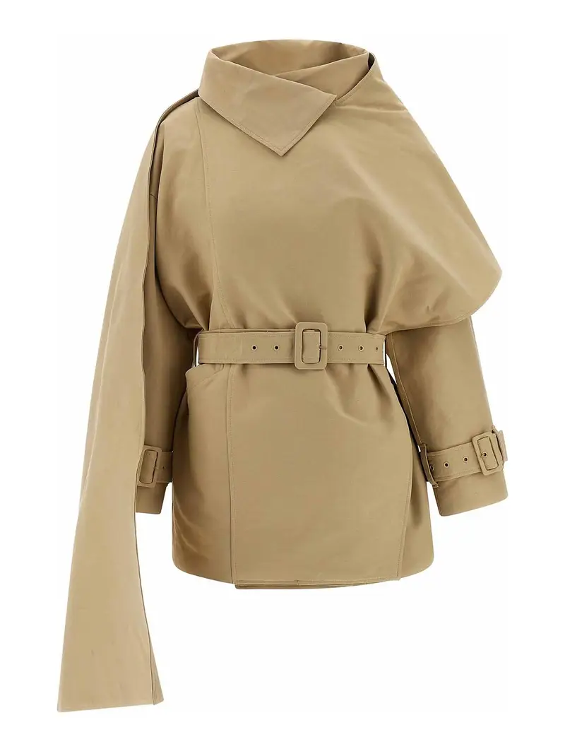 Mini cappotto sciarpa Beige