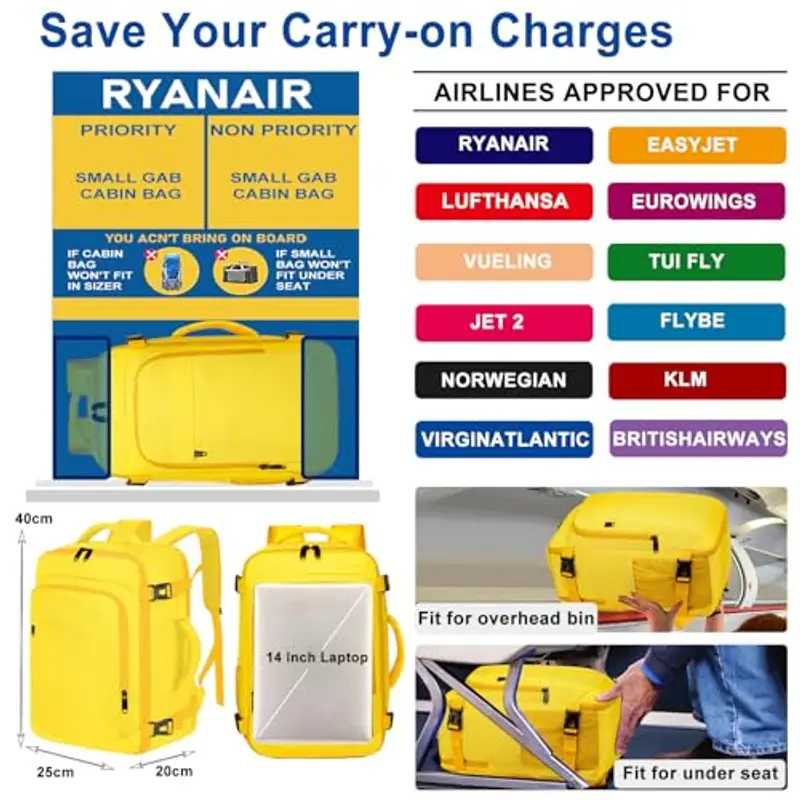 ENZOSUM Zaino da viaggio Donna 1600104 miniatura 2