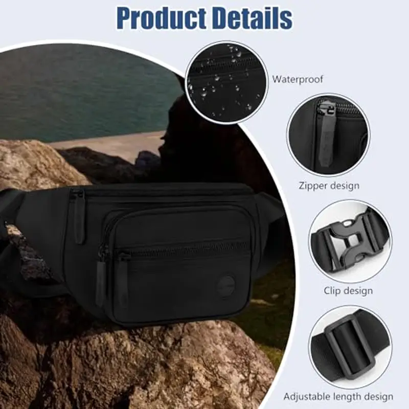 EOPUOZS Marsupio Uomo Nero 2099447 miniatura 3