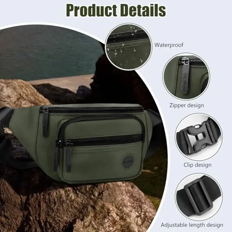 EOPUOZS Marsupio Uomo Verde 2099448 miniatura 3