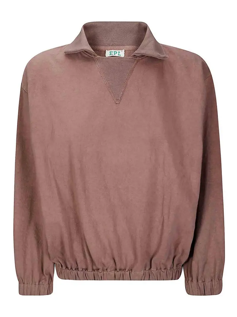 Felpa in cotone a maniche lunghe Marrone