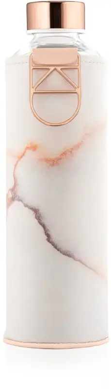 Mismatch bottiglia d'acqua in vetro + involucro in similpelle colore Lava 750 ml