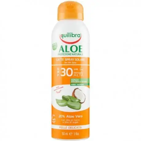 Aloe Latte Solare Spray Spf 30 Portezione Alta 150 Ml